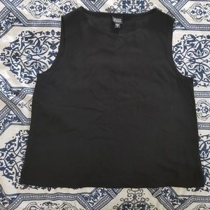 Eileen fisher Black silk shell tank top